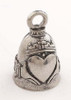 Claddagh - Pewter - Motorcycle Guardian Bell - Made In USA - SKU GB-CLADDAGH-DS