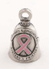 Breast Cancer Awareness - Pewter - Motorcycle Guardian Bell - Made In USA - SKU GB-BREAST-CANCER-DS