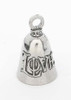 Love Hate Ambigram - Pewter - Motorcycle Guardian Bell® - Made In USA - SKU GB-LOVE-HATE-A-DS