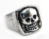 Giant Skull Ring - Antique Silver Plated - Biker Jewelry - Biker Ring - R17-DS
