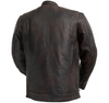 The Raider - Men's Copper Diamond Naked Leather Motorcycle Jacket - Up To Size 5XL - SKU FIM263CVZ-FM