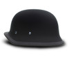 Novelty Motorcycle Helmet - Dull Flat Black - Big German - 1005B-DH