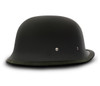 Novelty Motorcycle Helmet - Dull Flat Black - German - 1004B-DH