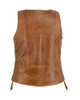 Leather Vest - Women's - Ultra Soft Brown - Lacing Design - RC236-RC