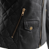 Madelin - Women's Fashion Leather Jacket - Diamond Quilted Accents - WBL1725-FM