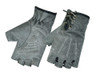 Leather Motorcycle Gloves - Women's - Washed Out Gray - Perforated - Fingerless -DS74-DS