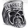 Fearless Skull Biker Ring - Stainless Steel - Biker Jewelry - Biker Ring - R110-DS