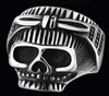 Biker Chick Skull Biker Ring - Stainless Steel - Biker Jewelry - Biker Ring - R147-DS