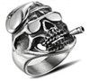 Cruiser Skull Biker Ring - Stainless Steel - Biker Jewelry - Biker Ring - R166-DS