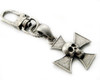 Clip On - Skull Iron Cross - Add To Your Wallet Chain and More - K-SKICP-DS