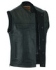 Leather Motorcycle Vest - Men's - Gun Pockets - Up To 12XL - Big and Tall - DS177-DS