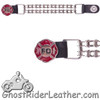One Single - Fire Department Vest Extender with Chrome Motorcycle Chain - AC1097-FD-BC-DL-1