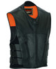 Leather Motorcycle Vest - Men's - Updated SWAT Team - Up To 8XL - RC007-RC