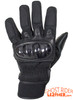 Leather Gloves - Men's - Full Finger - Knuckle Protector - Black - GLZ108-BLK-DL