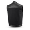 Leather and Canvas Motorcycle Vest - Men's - Up To 8XL- Collar - 49/51 - FIM4951CNV-C-FM