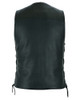 Leather Motorcycle Vest - Men's - Gun Pockets - Buffalo Nickel Snaps - Up To 8XL - DS142-DS