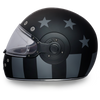 DOT Motorcycle Helmet - Retro Captain America - Stealth - Full Face - R6-CAS-DH