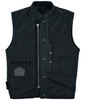 Leather Motorcycle Vest - Men's - Club Style - Up To 64 - MR-MV7320-ZIP-11-DL