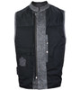 Gray Leather Motorcycle Vest - Men's - Club Style - Up To 64 - MR-MV7320-ZIP-16-DL