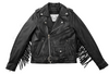 Leather Motorcycle Jacket - Women's - Fringe - Lesley - BH-J06-FM