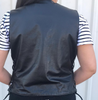Leather Motorcycle Vest - Women's - Side Laces - AL2310-AL