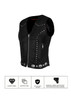 Leather Motorcycle Vest - Women's - Studs - Conchos - Zipper - N-LV8505-11-DL