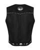 Leather Motorcycle Vest - Women's - Studs - Conchos - Zipper - N-LV8505-11-DL