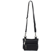 Leather Belt Bag - Black - Zipper Pockets - Handbag - BAG32-DL