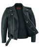 Leather Motorcycle Jacket - Men's - Armored - Up To 12XL - Super Arnold - RC761-RC