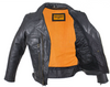 Leather Motorcycle Jacket - Men's - Racer - Gun Pockets - MJ800-DL