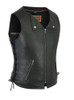 Leather Motorcycle Vest - Women's - Lightweight - Side Laces - DS280-DS