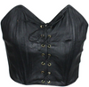 Leather Top - Women's - Black - Laces Front Closure - SK966-DL