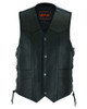 Leather Motorcycle Vest - Men's - Gun Pockets - Up To 9XL - DS111-DS