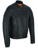 Leather Motorcycle Jacket - Men's - Biker - Up To 8XL - Racer - DS701-DS