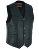 Leather Motorcycle Vest - Men's - Buffalo Nickel Snaps - Gun - Up To 9XL - DS115-DS