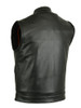 Leather Motorcycle Vest - Men's - Upgraded Club - Up To 12XL - Grit - RC188-RC