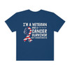 I'm A Veteran and a Cancer Survivor Don't Underestimate Me - Unisex - Garment-Dyed - Dark Colors - T-shirt