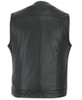 Leather Motorcycle Vest - Men's - Perforated - Club - Up To 8XL - DS183-DS