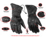 Leather Motorcycle Gloves - Men's - Insulated Touring Gauntlet - Biker - DS21-DS