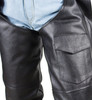 Leather Chaps - Men or Women - Plain - Motorcycle - Biker - C2325-04-DL