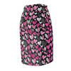 Doodle Hearts Too - Black Pink White - Women's Pencil Skirt (AOP)