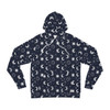 Sun Moon Stars - White on Midnight Blue - Fashion Hoodie (AOP)