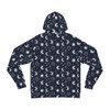 Sun Moon Stars - White on Midnight Blue - Fashion Hoodie (AOP)