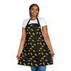 Neon Taco Doodles - Red Green Yellow on Black - Taco Novelty Apron (AOP)
