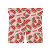 Watermelon Candy Slices - Red Green on Pink - Text Juicy - Women's Biker Shorts