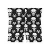 Angry Skulls - White on Black - Women's Biker Shorts