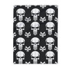 White Skulls on Black - 3 Different Sizes - Arctic Fleece Blanket