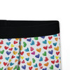 Colorful Hand Colored Hearts on White Background - Biker Apparel - Undies - Men's Boxers