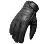 Deer Skin Leather Motorcycle Gloves - Men's - Short - Razerback - FI243DEER-FM