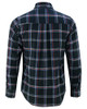 Flannel Motorcycle Shirt - Men's - Armor Pockets - Gun Pockets - Up To Size 5XL - Black Red Blue Plaid - DS4680-DS